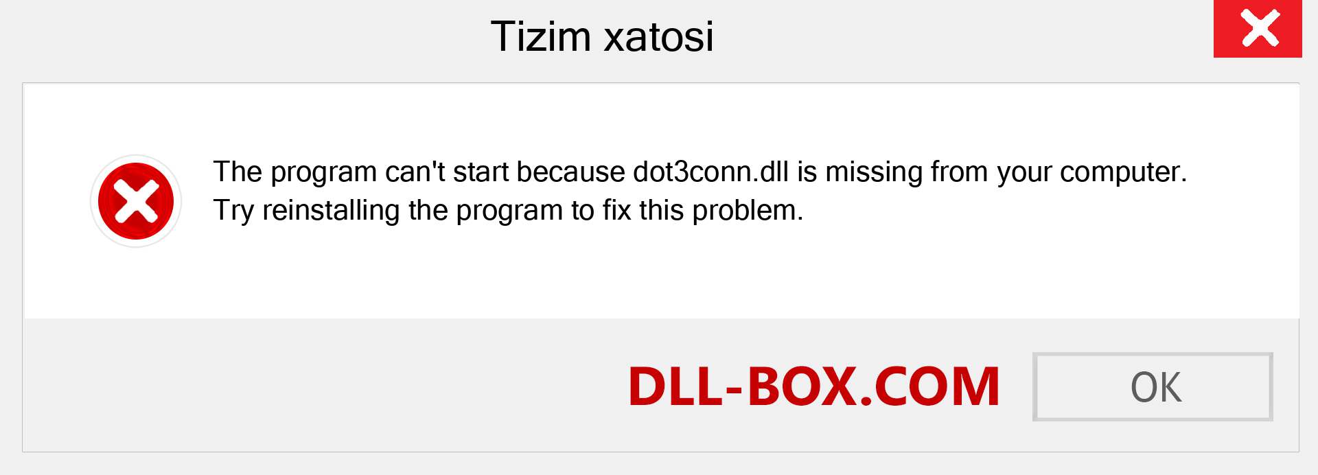 dot3conn.dll fayli yo'qolganmi?. Windows 7, 8, 10 uchun yuklab olish - Windowsda dot3conn dll etishmayotgan xatoni tuzating, rasmlar, rasmlar